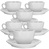 Ipa Industria Set of 6 Alba Lungo Cups and Saucers - 29cl