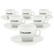 MaxiCoffee 6 porcelain espresso cups and saucers - 80ml