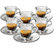 Lot de 6 Tasses et sous-tasses en verre Caffè Vergnano