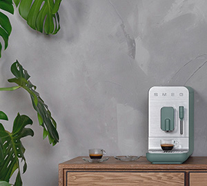 design smeg bcc02egmeu verde macchina caffe super automatica